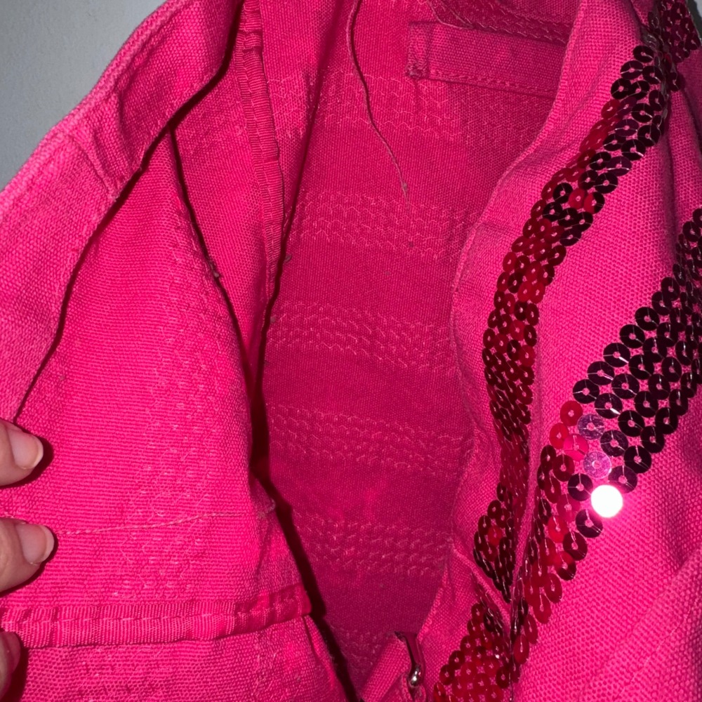 Victoria's Secret 2012 Black Friday Pink Sequin Tote Bag Y2K Vintage VS - Picture 4 of 4